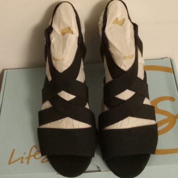 Life Stride soft system Black Charlotte heels pull on dress shoes NIB sz 6 M - Picture 2 of 6